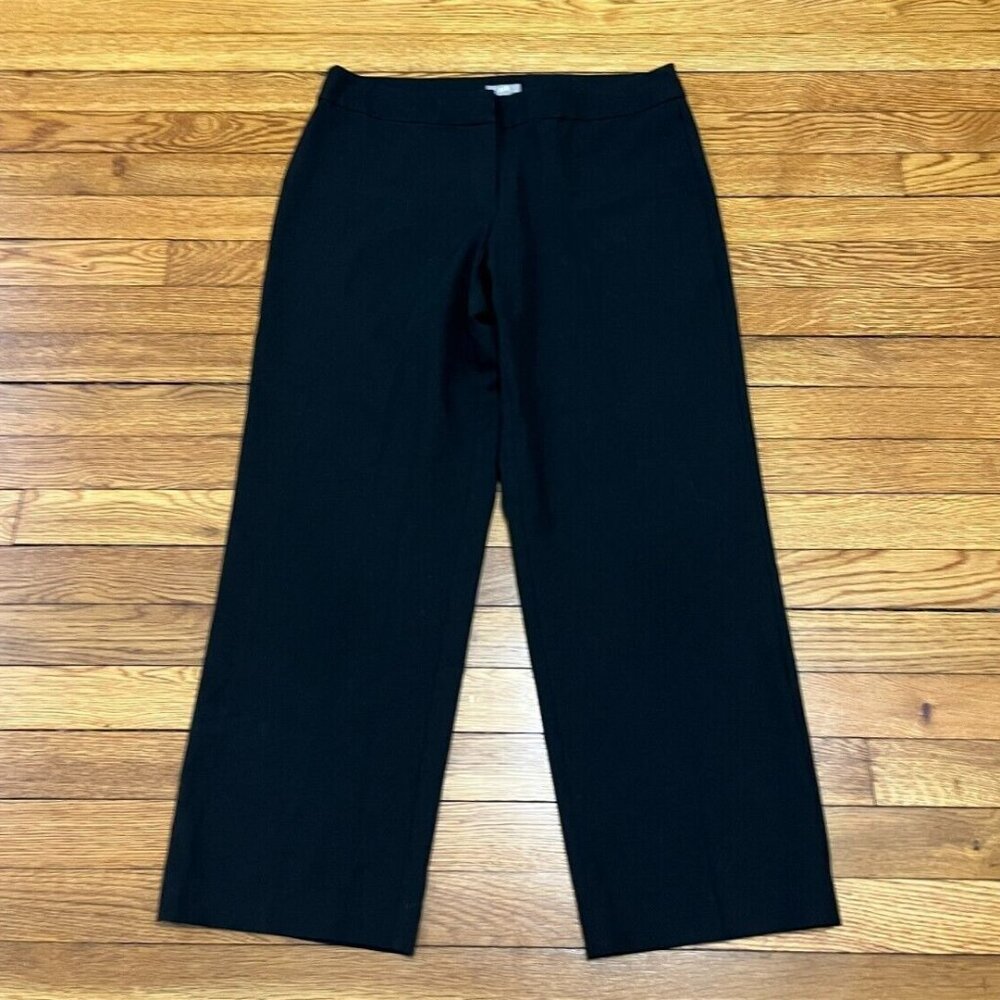 J Jill Women's Black Pants Size 10 Stretch Boot-Cut High Rise (33x25.5)